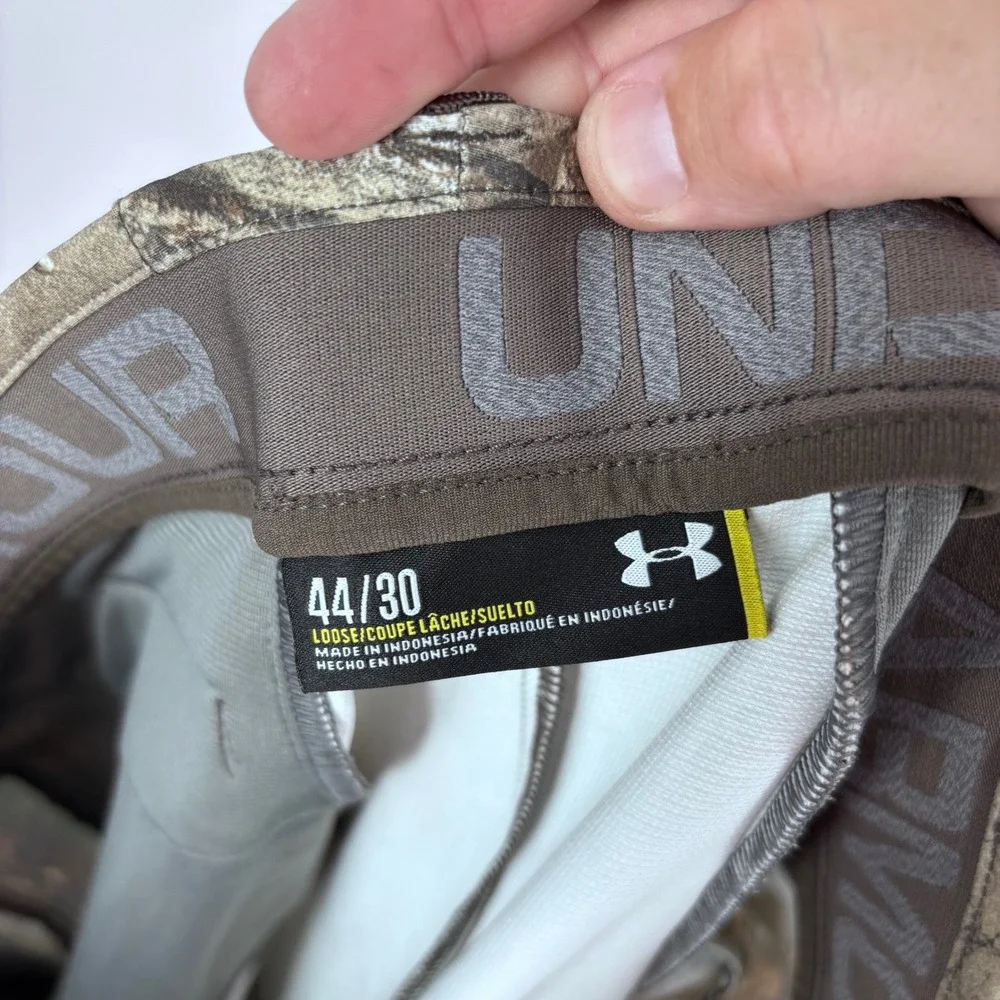Under Armour Realtree Xtra Camo Hunting Pants Men 44x30 Loose Fit Deadload Cargo
